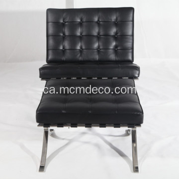 Knoll Barcelona Leather Lounge Reproduction